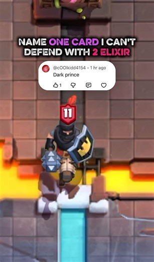 Dark Prince vs 2 elixir 💜