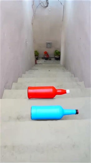 Red VS Blue Breaking glass bottle ⚠️🔥 Crushing Crunchy & Soft Things #shorts #asmr #satisfying