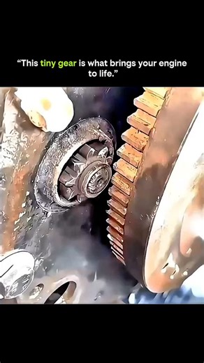 SCIENCE IN DECODED FORM on Instagram: "This tiny gear might look insignificant, but it’s the reason your engine goes from silent metal to controlled explosion in seconds. • The Starter Gear’s Role: This small gear connects the electric starter motor to the engine’s flywheel. • First Spark of Life: When you turn the key or press the button, this gear engages and forces the engine to rotate. • Perfect Timing: It meshes only for a moment — just long enough to start combustion, then instantly diseng