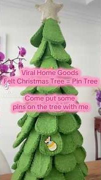 Viral Home Goods Felt Christmas Pin Tree! #disneypins #disneyfyp#disneypintrading