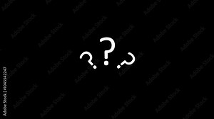 question mark animation pop up question mark flat and alpha looping 4k question mark confused dizzy