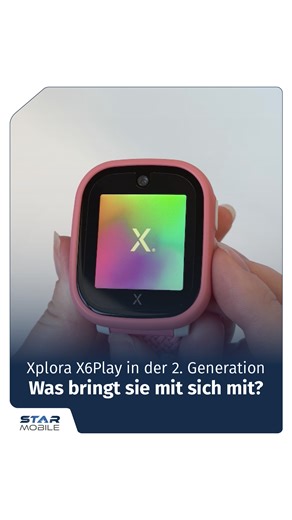 Sicher, smart und stylisch: die neue Xplora X6Play in der zweiten Generation 🎨 ⌚ Damit Kinder Spaß haben und Eltern entspannt bleiben. Was für Neuerungen bringt die Kinder-Smartwatch in der zweiten Generation alles mit? ✔ Mehr Akku ✔ neuer und schnellerer Chip ✔ geflochtenes Armband Angebote zu Kinder-Smartwatches von Xplora findest Du unter 👉 shorturl.at/O6EhG | starmobile.de #KinderSmartwatch #ElternTipps #SmartwatchKids #SicherheitFürKinder #GPSTracker #starmobile | starmobile.de