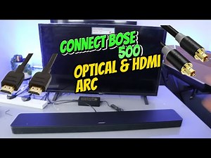 How to Set up / Connect Bose 500 Sound System To TV Using Optical Cable and HDMI ARC