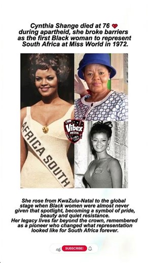 Cynthia Shange Dies At 76: First Black Woman To Represent SA At Miss World 👑 #cynthiashange #sa