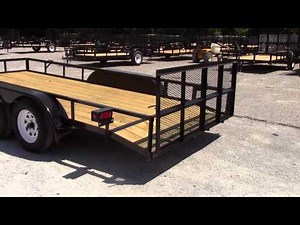 6.4 X 16 Double Axle Dovetail Utility Trailer