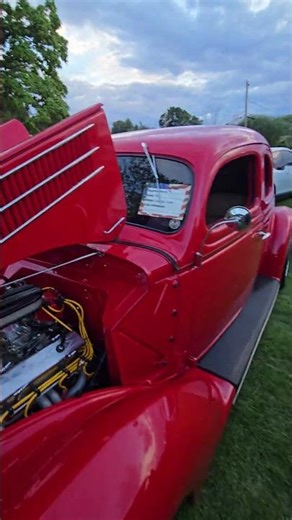 1936 Ford with rat Fink represents & flamethrower tailpipe's #hotrod #gearheadreview