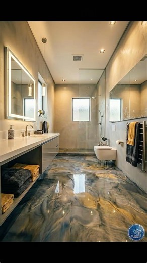 Most Satisfying Bathroom Glow Up You’ll See Today 💧#shorts #epoxy