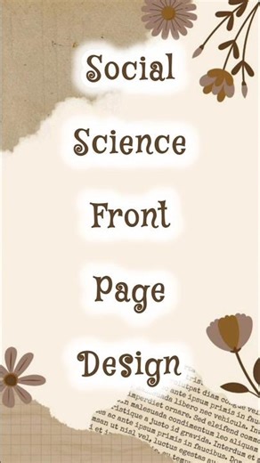 Social Science Front Page Design #art #borderdesign #shorts