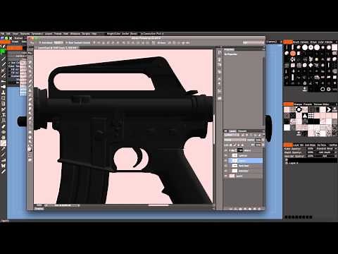 How to make a CSGO Skin w/ 3D Coat & Photoshop! Full Process!
