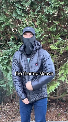 Heated jacket vs regular jacket The thermal jacket is the best heated hoodie for men ever. The best heated clothing review this winter. We need more winter clothing hauls. #selfheatingjacket #winter #fyp #thermaljacket