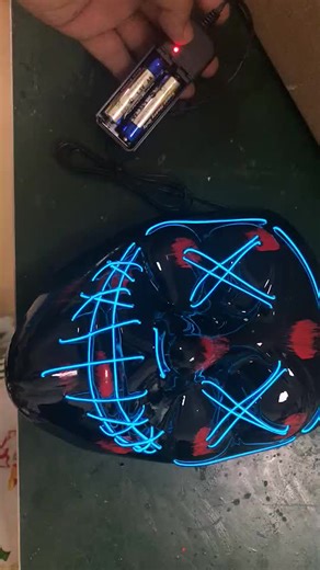 Neon LED Mask Mascara Glow In The Dark Mask Light Up Scary Skull Mask Party Festival Cosplay Costume Halloween Birthday Gift