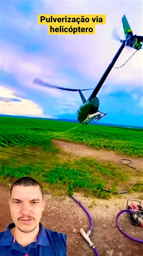 Helicopter applying herbicide #agriculture