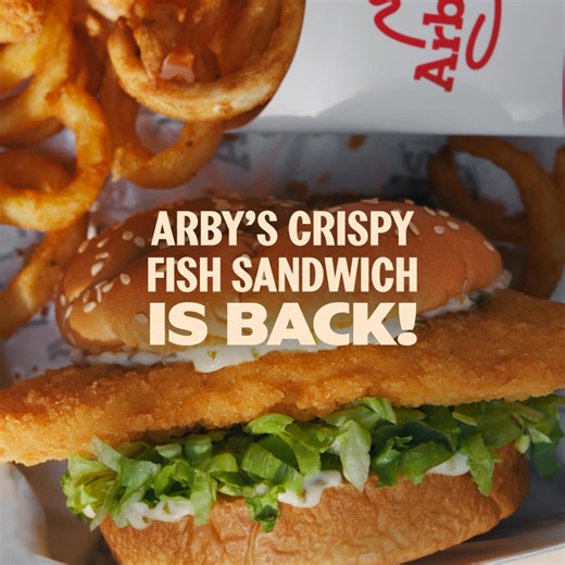 You gotta zoom out to take it* allllllllll in. *Big Crispy Fish sandwich plus 3 whole sides for $7.99. | Arby's