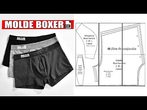 Molde de Bóxers para Imprimir | Ropa Interior Masculino