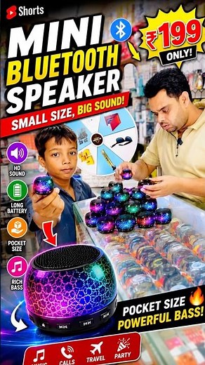 Small Size Big Sound 🥳 Trending Mini Bluetooth Speaker 🔊 😇 #shorts #trending #speaker