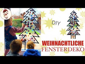🎄Mit Kindern Fenster weihnachtlich dekorieren | Weihnachtliche Fensterdeko mit Kinder gestalten