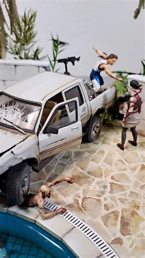 Dead Island Zombie Diorama 1:35 Part 3🤩 #scalemodel #miniature #diorama #painting #3dprinting #diy