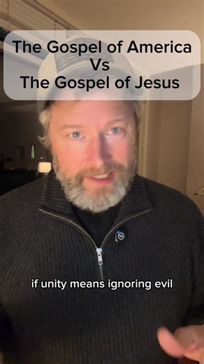 Pete Nunnally on Instagram: "The Gospel of America vs the Gospel of Jesus #unity #Jesus #church #America #mercy"