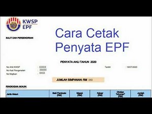 Cara cetak penyata EPF( baca deskripsi untuk login iAkaun)