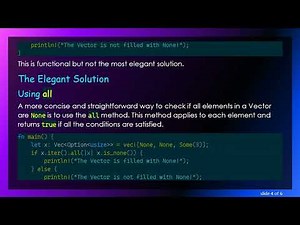 A Simple Guide to Determine if a Vector is Filled with None in Rust