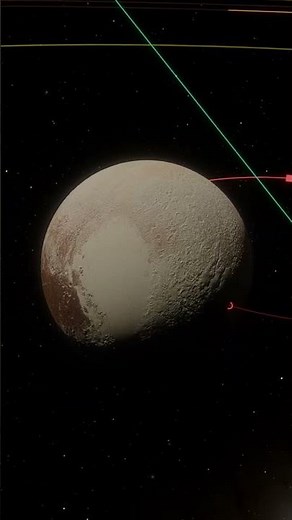PLUTO and Its 5 Moons Orbiting Their Barycenter 😮 #pluto #space #cosmos