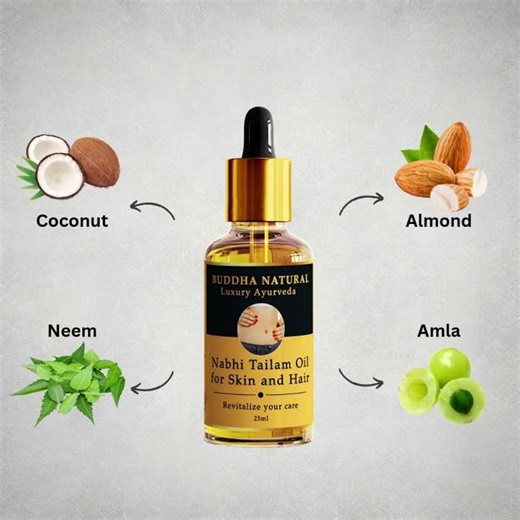Buddha Natural - Nabhi Tailam Oil - For Sleep Inducing & Stress, and Nabhi Care #haircare #skincare