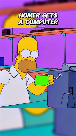 Homer Gets a Computer 🖥️ #simpsons #shorts