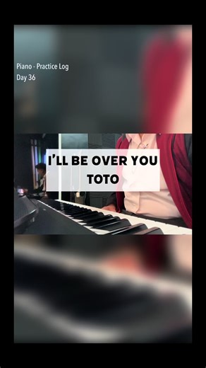 Day 38. Piano Practice Log. It’s been more than a decade since I practiced playing the piano. Been able to try playing on and off during the pandemic, but that’s about it. Since I got hired as a music instructor about a month ago (from when this video was taken), I should probably polish up on my piano skills again 🤣 I’ll Be Over You - Toto #piano #practice #music #toto#