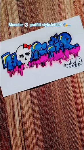 Graffiti Skull Letters 🔥 Drip Effect Art Tutorial | Cool Graffiti Drawing 2025 #shorts