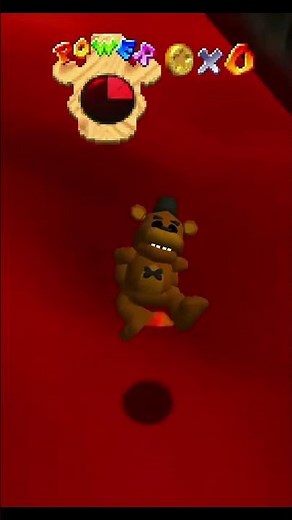 Freddy Fazbear burns his Butt in SM64 #supermario #fivenightsatfreddys #mario #shorts #funny #fnaf