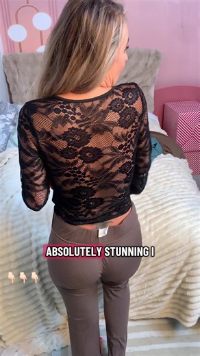 Stylish Crop Tops with Sheer Long Sleeves