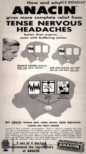 A N A C I N. Spell It! Classic Headache Remedy Ad 🇺🇸🔊 #GoldenAgeRadio #VintageMedicine #Nostalgia