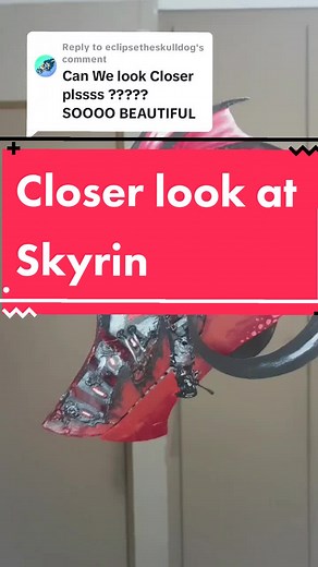 Replying to @eclipsetheskulldog Sure here is a closer look of Skyrin btw dont ask about the sounds she makes 😉 #ScarOfLove #showoff #closerlook #Dragonpuppet #new #beutiful #Paperpuppet #scary #robot