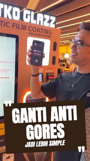 Muhamad Sofyan on Instagram: "Kaum mager ganti anti gores, merapat! 📱 Sekarang pasang screen protector tinggal masuk mesin—rapi, cepat, no bubble. Pilihan film banyak, dari clear sampai anti-spy. Ke Singapura? Wajib cobain TKO GLAZZ Automatic Film Coating ✨ ________________________________________________ Too lazy to change your screen protector? Say no more 📱 Just pop your phone into the machine—quick, precise, and bubble-free. So many film options, from clear to anti-spy. If you’re in Singap