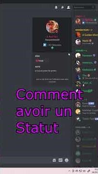 TUTO STATUT DISCORD #Shorts