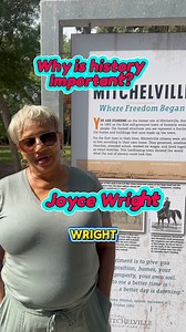 2.6K views · 42 reactions | Joyce Wright, Director of Program and Interpretation @exploremitchelville tells us why history is important.Why is history important to you❓ #history #historybeforeus #historygram #historylovers #historymatters #historical #historicalsite #education #historybuff | History Before Us | Facebook