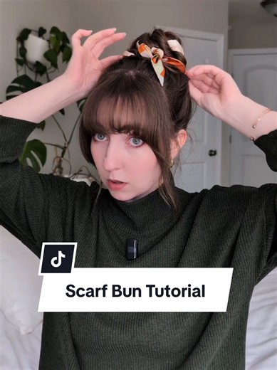 Scarf Bun Tutorial – Easy Scarf Bun Hairstyle