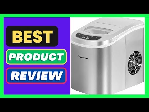 Magic Chef 27-Lb. Portable Ice Maker in Silver, Tabletop Ice Maker