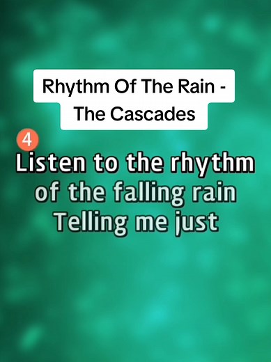 Rhythm Of The Rain by The Cascades Karaoke
