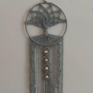2.9K views · 54 reactions | Macrame dream catcher & tree of life 12×2m 2 mm macrame rope 5pcs 16mm wooden beads Circle diameter 18 cm #viralvideo #macrame #diy #shortvideo #viral #video #handmade | Yu Hand Made Collection | Facebook