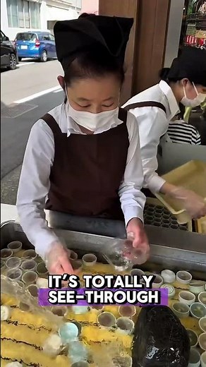 This weird Japanese dessert looks like an alien egg—but it’s actually mochi #dessert #mochi #alien