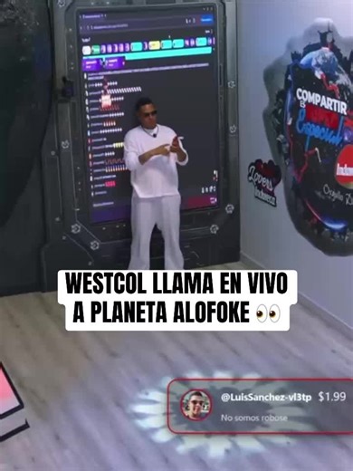 Westcol Llama a Planeta Alofoke en Vivo
