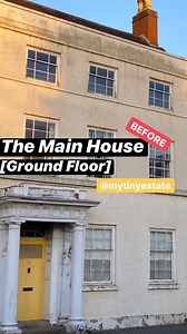 My Tiny Estate™ [ Saving The Manor ] on Instagram: "Here is a quick tour of the before of the Georgian House Ground Floor, which we know that you have been itching to see. Don’t be surprised if there is no grandeur... unfortunately over the years that’s been lost and added in its place is some rather awful pieces like those lights... (no comment 🤢). We looked past this when we bought it and we saw the large proportions, the windows and the details of the door frame and shutters. Everything else