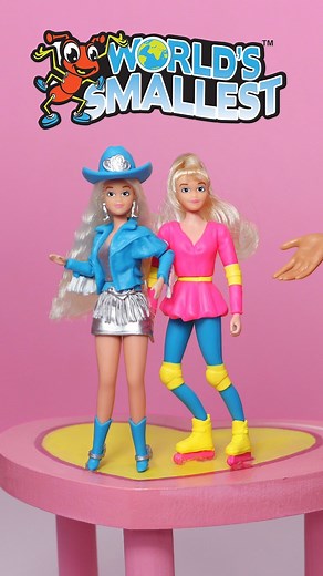 EverythingDolls | World’s Smallest Barbie with rooted hair 💕 in the style of Rollerblade 🛼and Western Stampin’ (Cowgirl) Barbie! These are brand new and... | Instagram