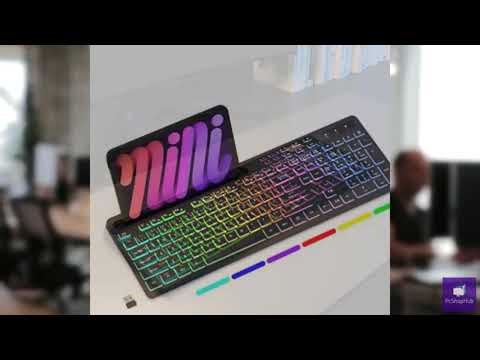 Review - Soueto Wireless Keyboard with 7-Color RGB Backlit, Full-Size Computer Keyboard w