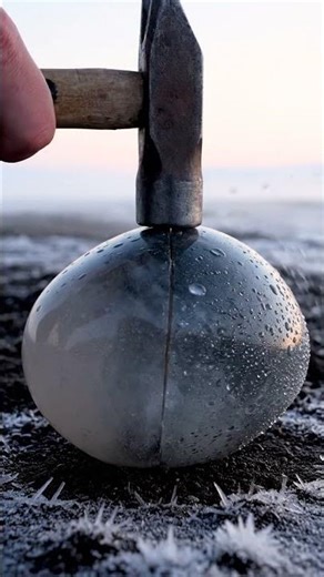 Arctic Dawn Stone Split — Meteorite, Clear Quartz & Blue Topaz ASMR ❄️🔨