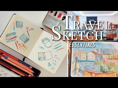 TRAVEL SKETCH VLOG ◆︎ essential supplies & sketchbooks