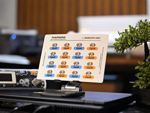 Blue & Yellow | Peekpeekpals Custom Waterproof Label Stickers | X16 Stickers per Sheet - Etsy