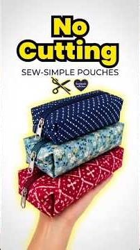 😲 No Measuring, No Cutting – Just Sew This Cute Pouch!👝 Pouch making at home #diy #viral #viralshort