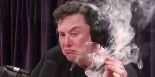 Elon Musk Smokes Joint in Public, Becomes a Meme